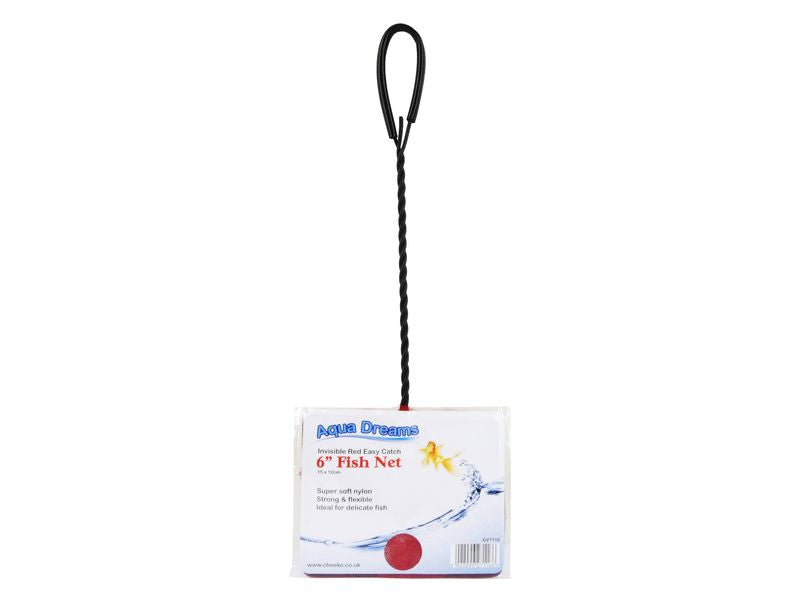 ADS 6" INVISIBLE RED EASY CATCH NET