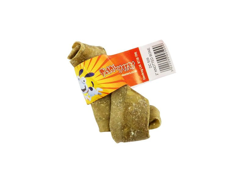 RAWHIDE KNOTTED BONES  2"-2.5"