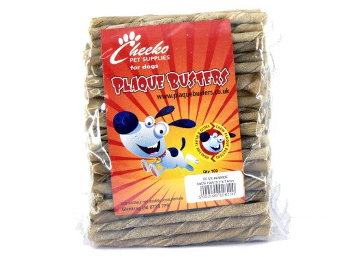 RAWHIDE CHEW TWISTS 5"x7/8MM