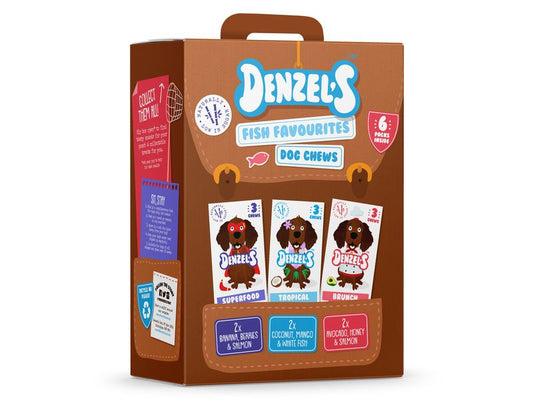 DENZELS DOG CHEW FISH MULTIPACK 6X55G