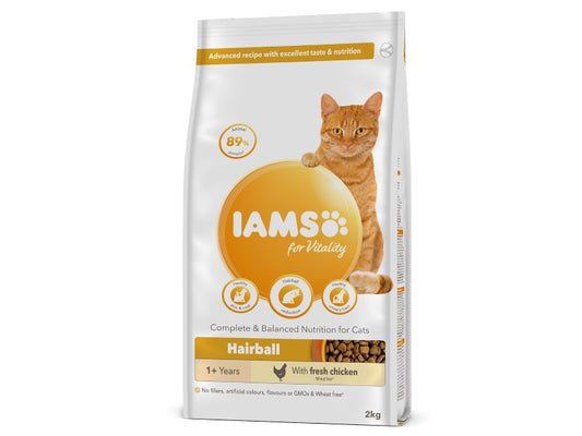 IAMS Cat Adult Hairball Chicken 2kg