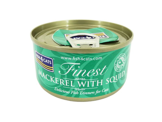 Fish4Cats Mackeral & Squid Cat Food Tin 70g
