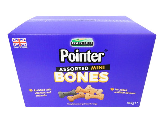 POINTER MINI ASSTD BISCUIT BONES 10KG