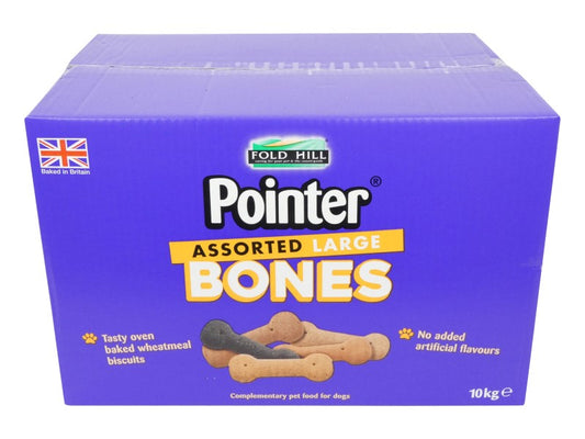 POINTER ASSTD LARGE BISCUIT BONES 10KG