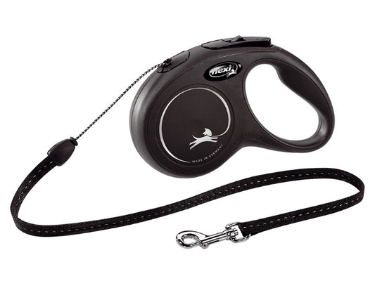 FLEXI CLASSIC CORD BLACK SML 5M