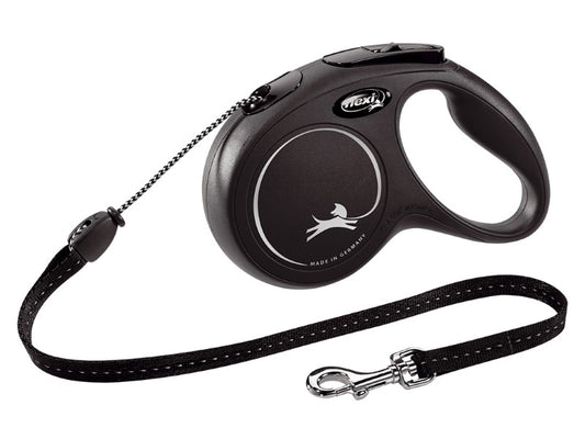 Flexi classic cord black med 5M