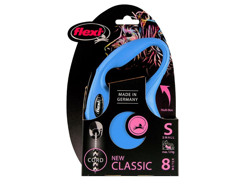Flexi classic cord blue sml 8m