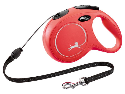 Flexi classic cord red med 8m