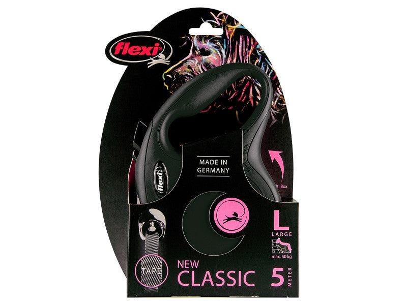 Flexi classic tape black lge 5m