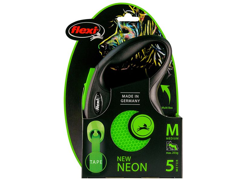 Flexi neon tape green med 5m