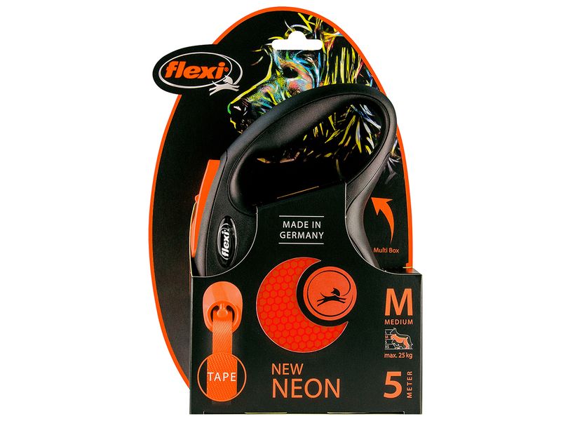 Flexi neon tape orange med 5m