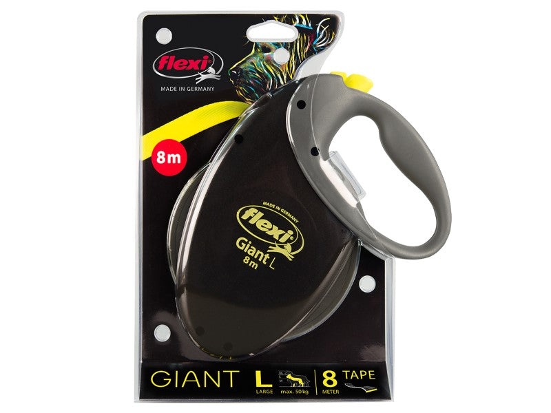 GIANT NEON YELLOW TAPE BLACK LGE 8M