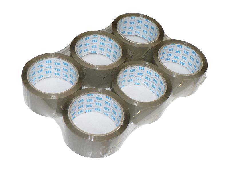 BUFF BROWN PARCEL TAPE 50MMX66M 6PK