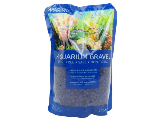 MARINA 2KG BLUE AQUARIUM GRAVEL