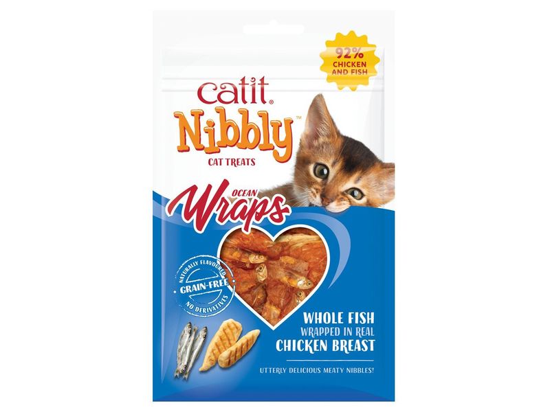 CATIT NIBBLY WRAPS CHICKEN & FISH 30G