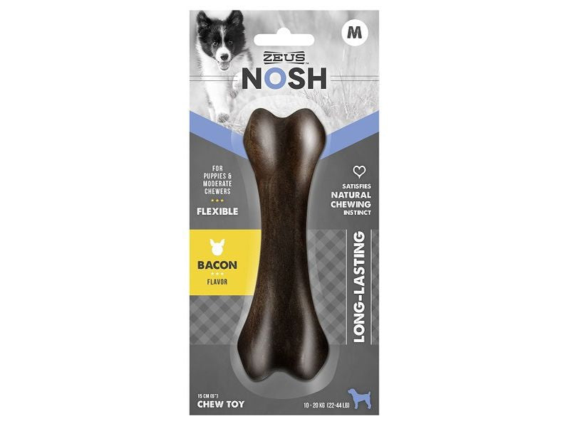 Zeus Nosh Flexible Chew Bone Bacon Medium