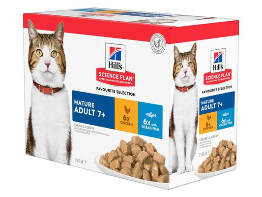 Hill's Science Plan Cat Mature Chicken & Fish 85g 12pk