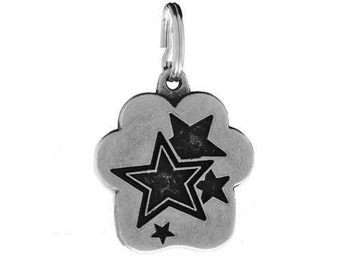 ID Tag Stars Large Metal Black