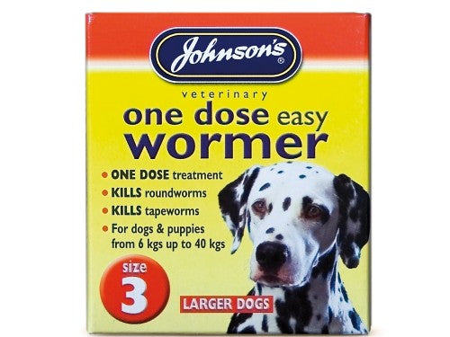 Johnson's Vet Easy One Dose Wormer Size 3