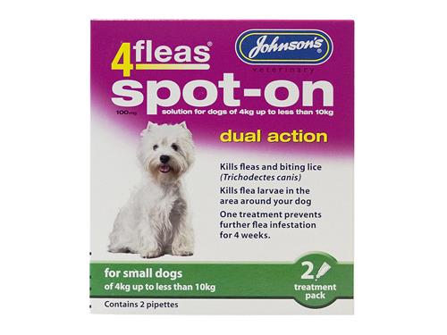 *NI VM JV 4 FLEA SPOT-ON SML DOG
