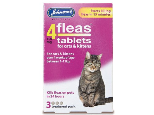 Johnson's Vet 4 Fleas Cat Flea Tablets 3pk