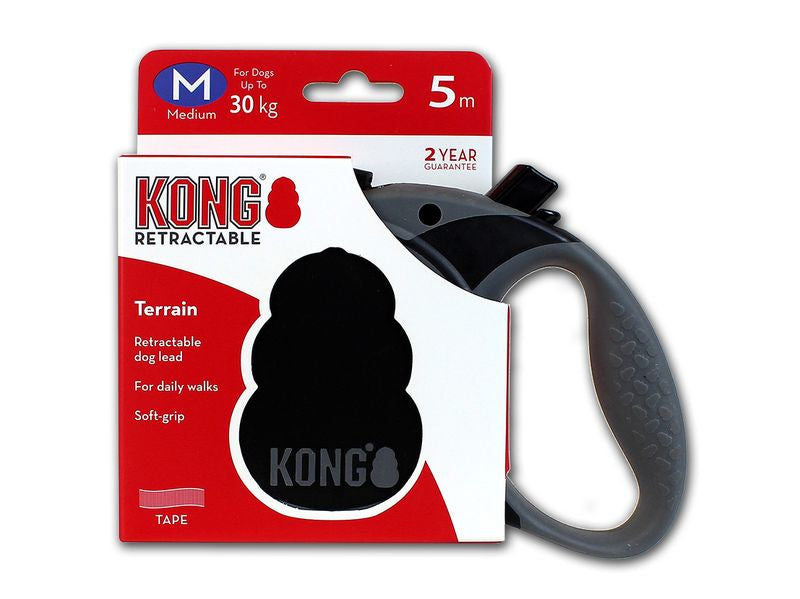 Kong retract 5m lead med tape black 30KG