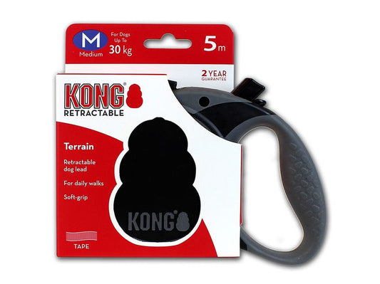 Kong retract 5m lead med tape black 30KG