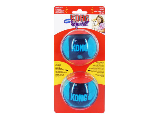 Kong Squeezz Action Ball Large 2pk