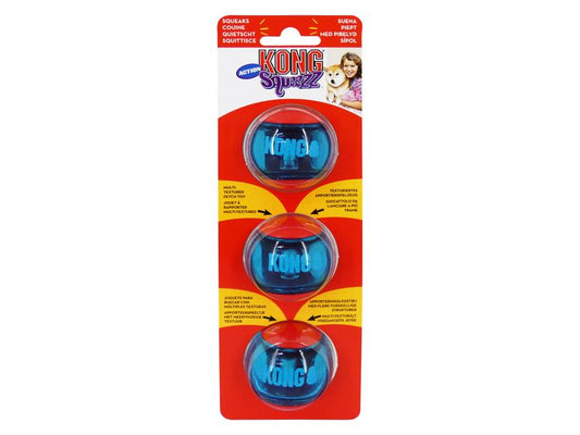 Kong Squeezz Action Ball Medium 3pk
