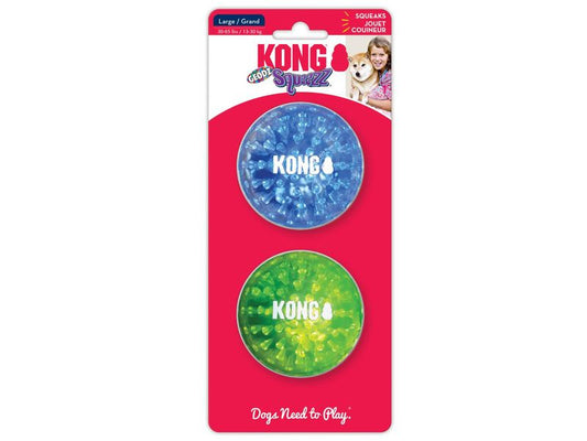 Kong Squeezz Geodz Ball Large 2pk