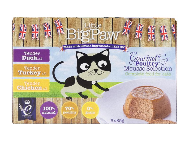 BIG PAW POULTRY MOUSSE CAT MULTI 6X85G