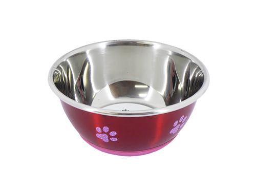 SUPER FUSION RED FASH DOG BOWL 500ML 5"