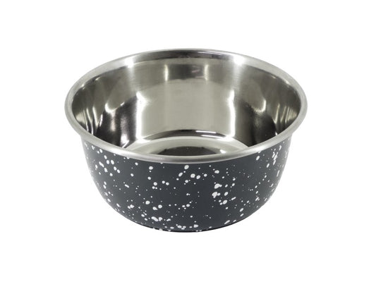 Granite Grey Stainless Steel Dog Bowl 860ml