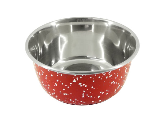 Granite Red Stainless Steel Dog Bowl 860ml