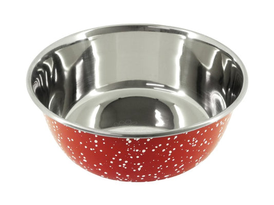 Granite Red Stainless Steel Dog Bowl 1750ml