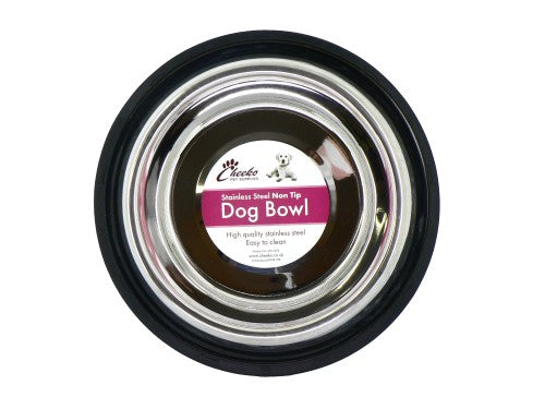Cheeko Steel Non-Tip Dog Bowl 1750ml