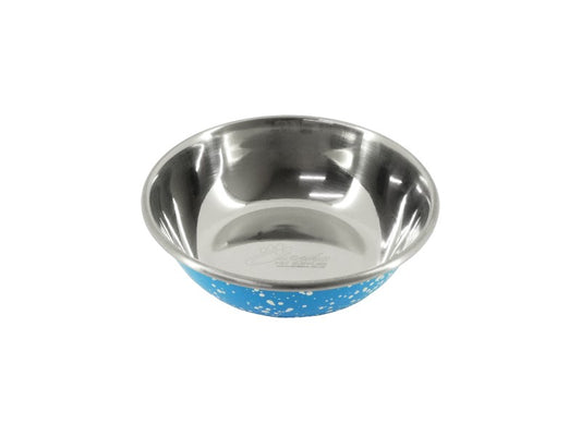 Granite Blue Stainless Steel Dog Bowl 350ml