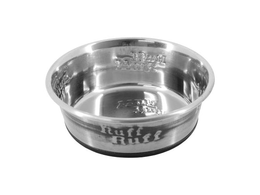 Embossed Stainless Steel Dog Bowl 450ml