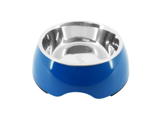 2in1 Dog Bowl Stainless Steel & Blue 500ml