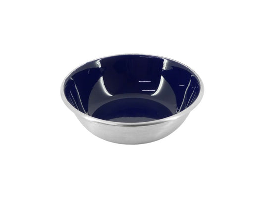 Selecta Blue Enamel & Stainless Steel Bowl 350ml