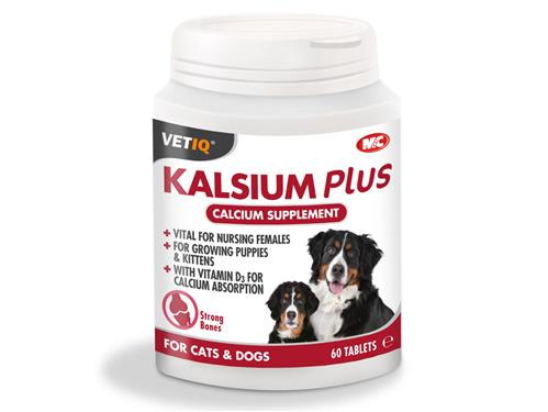 M&C VETIQ KALSIUM PLUS 60 TABLETS