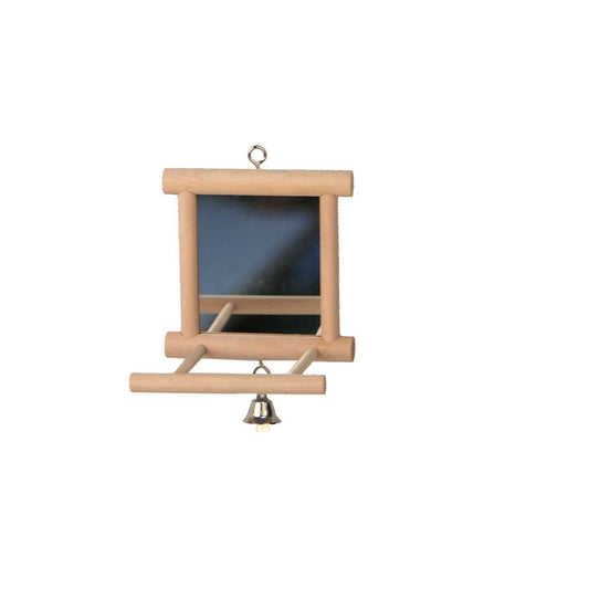 Mirror and Bell with Perch Toy