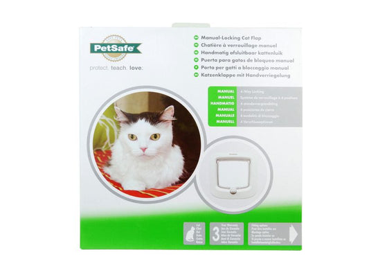 Petsafe Manual Locking Cat Flap White