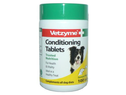 VETZYME DOG CONDITIONING TABLETS 100`S