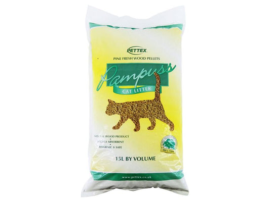 Pampuss Wood Pellet Cat Litter 15L