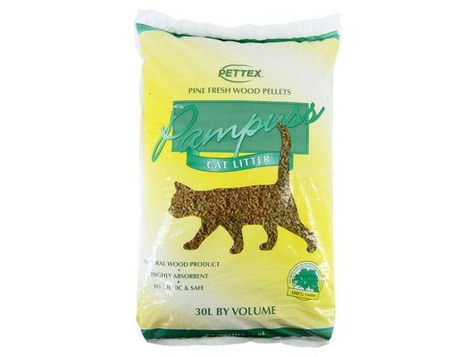 Pampuss Wood Pellet Cat Litter 30L
