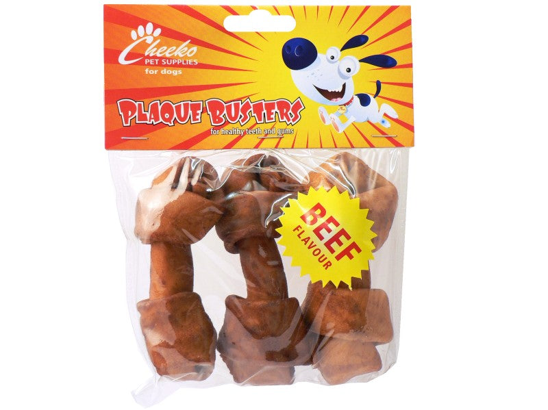 PLQ BUSTER FLAT KNOT BEEF 3PK x 4.5"