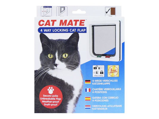 *Petsafe 4-Way Locking Cat Flap Brown