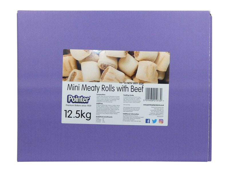 POINTER MINI MEATY ROLLS 12.5KG
