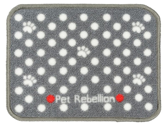MINI MATE DOTTY GREY FOOD MAT 30X40CM